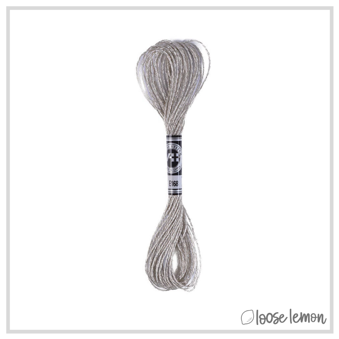 Silver Thread Design Silver Embroidery Thread | 12 Ply X 8M - Loose Lemon Crafts