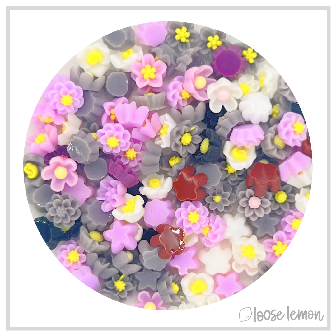 Mini Resin Flowers  | Purples (2g)
