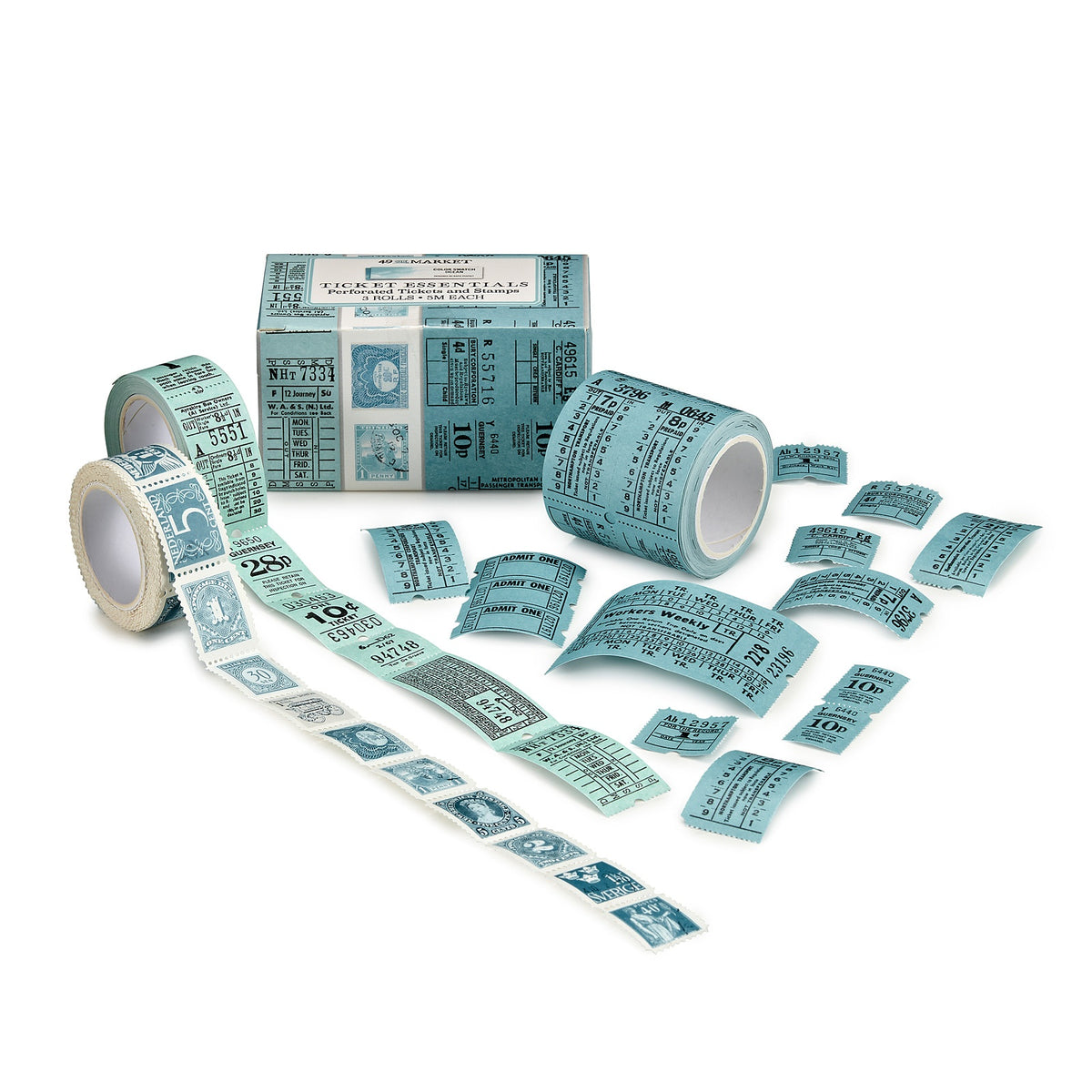 49 and Market Ticket Essentials (Ocean) | 3 Rolls