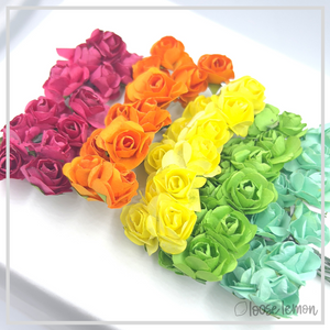 Paper Roses x 12 | Aqua