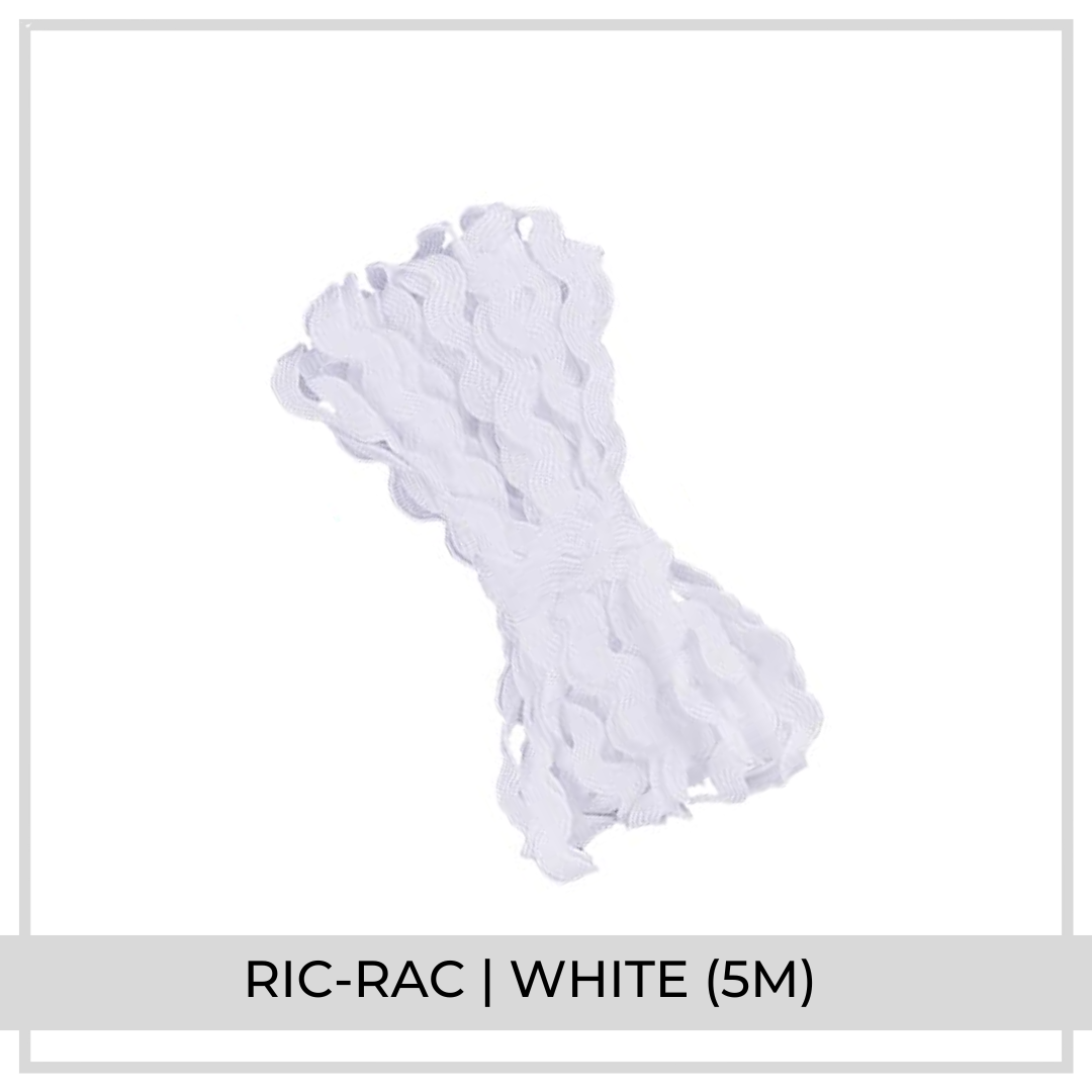 Ric Rac Ribbon (5m) | White