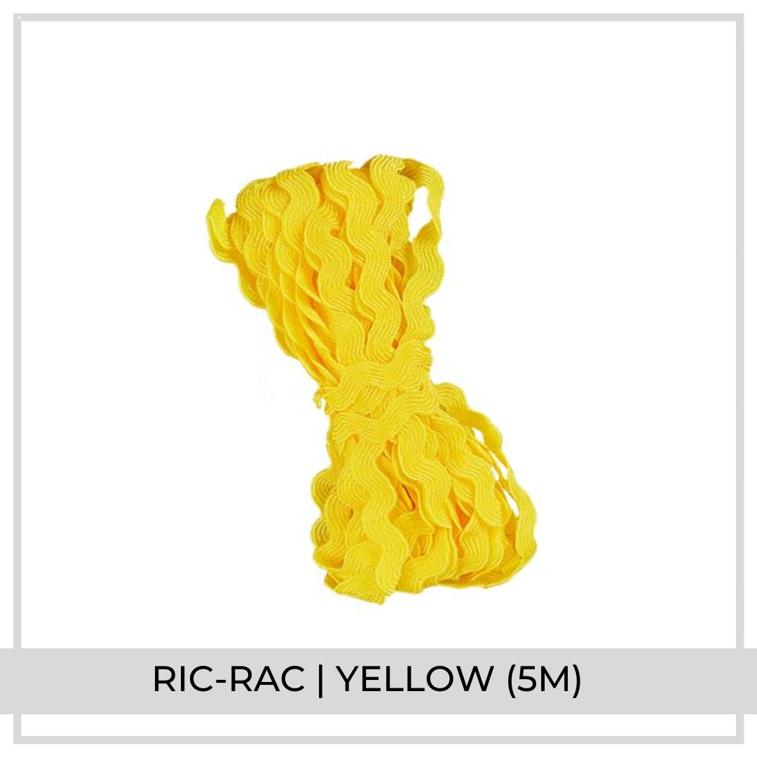 Ric Rac Ribbon (5m) | Yellow