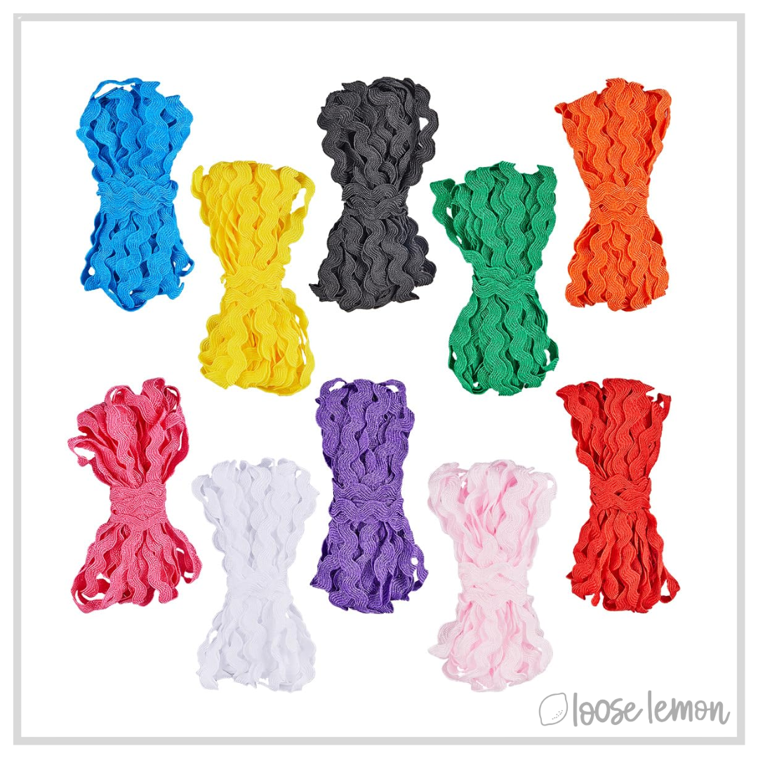 Red Ric Rac Ribbon Ric Rac Ribbon (5m) | Red - Loose Lemon Crafts