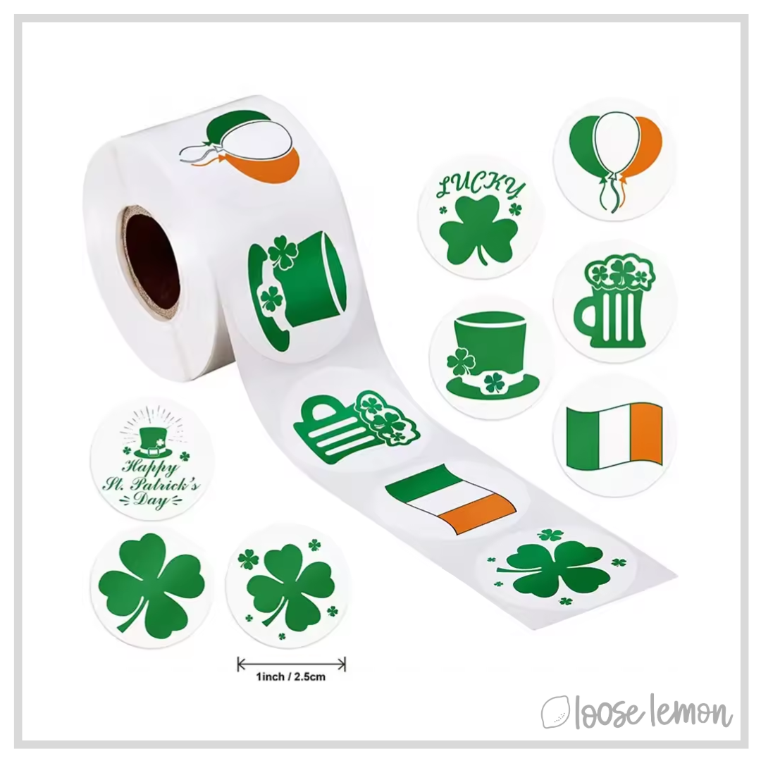 100 St Patrick's Day Greeting  1" Stickers/Seals