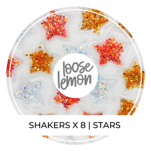 Shaker Card Embellishments | Stars x 8