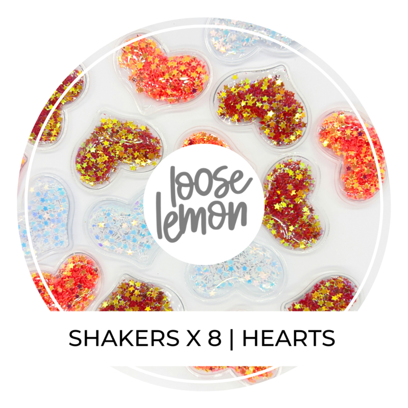 Shaker Card Embellishments | Hearts x 8