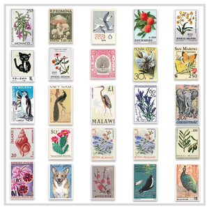 50 Sticker Set | Vintage Travel Stamps