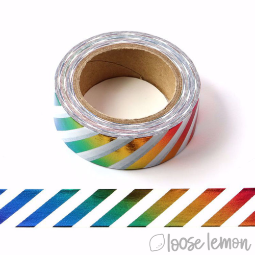 Rainbow Stripe Foil - Washi Tape (10M)