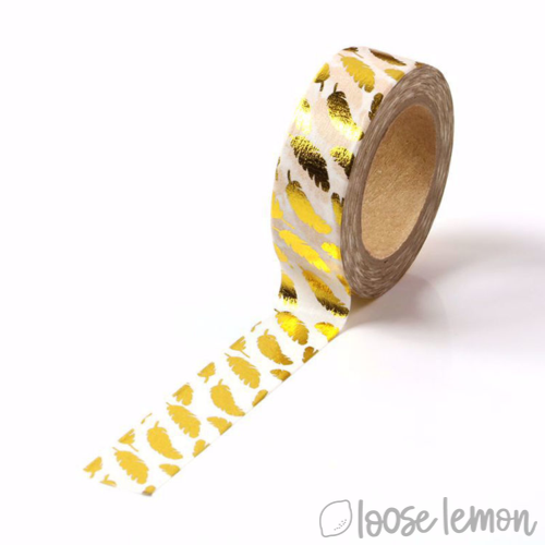 Gold Feathers Foil - Washi Tape (10M)