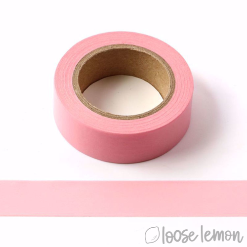 Plain Pink - Washi Tape (10M) - Loose Lemon Crafts