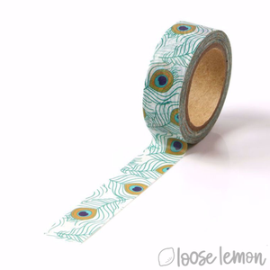 Peacock Feathers - Washi Tape (10M)