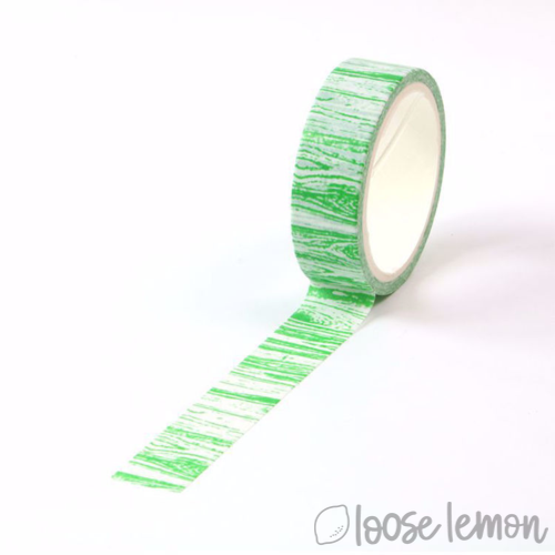 Woodgrain (Green) - Washi Tape (5M)