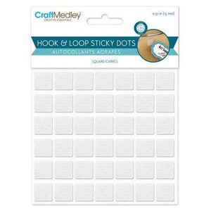 Multicraft Hook & Loop Sticky Dots (Lg Square)