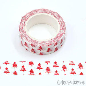 Christmas Red Trees - Washi Tape (10M)