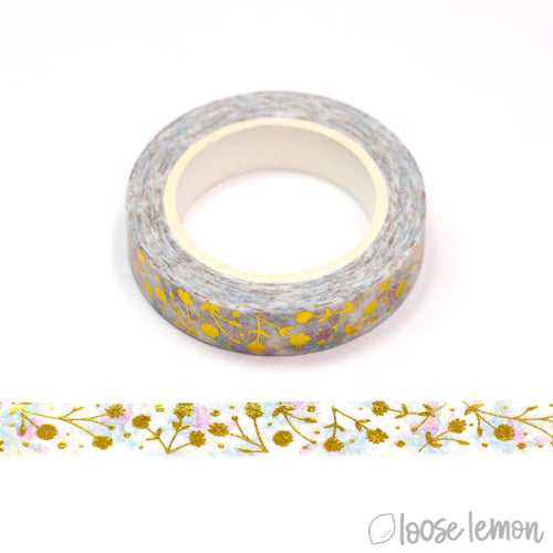Floral Foil Narrow - Washi Tape (10M)