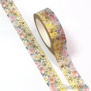 Watercolour Floral Foil - Washi Tape (10M)