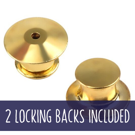 Deluxe Locking Pin Backs set of 2 Enamel Pin Locking Backs Pin Collector  Secure Pin Backs Enamel Pin Accessory Pin Keepers 