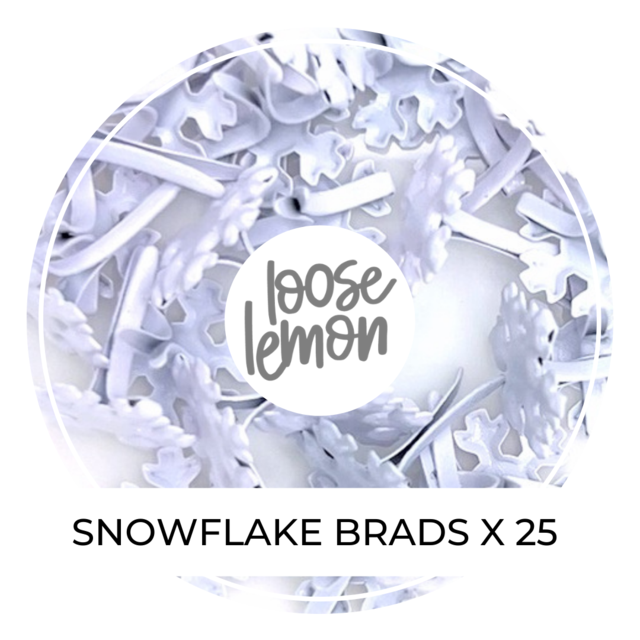 Snowflake Brads X 25