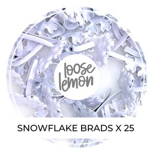 Snowflake Brads X 25
