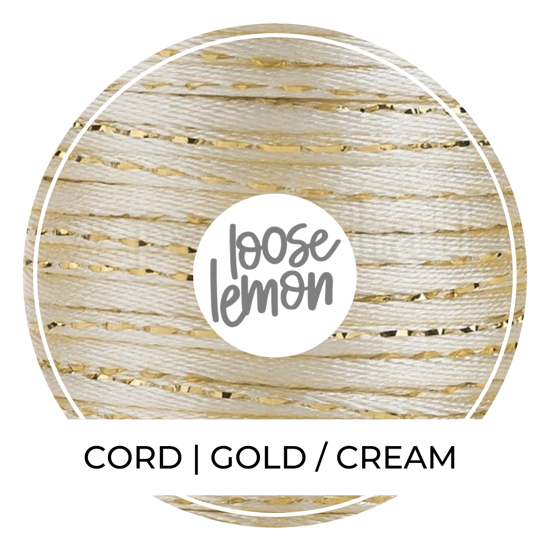 Polyester Cord 4M | Gold / Cream