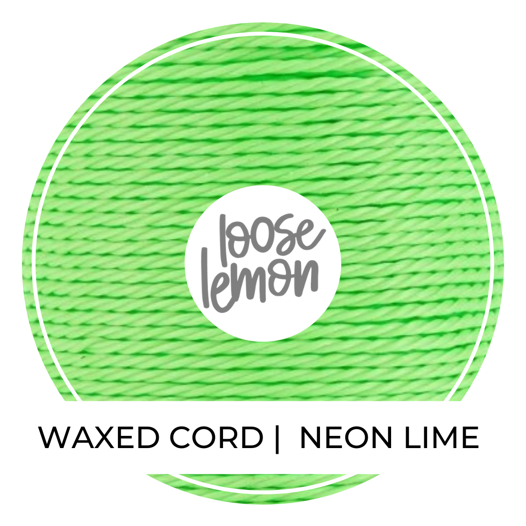 Waxed Cord | 10M Roll | Neon Lime