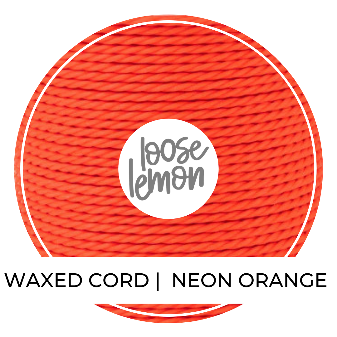 Waxed Cord | 10M Roll | Neon Orange