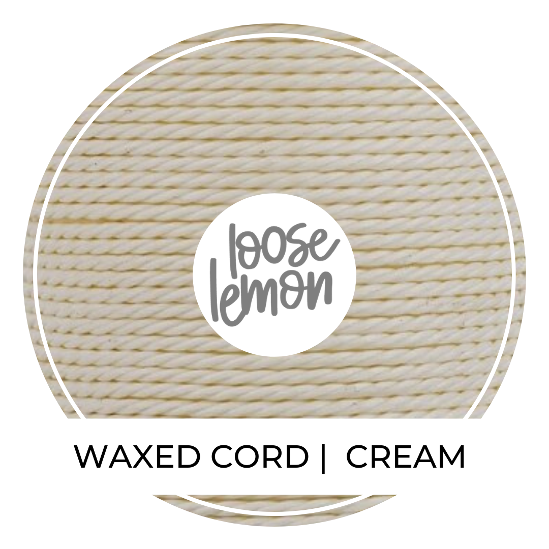 Waxed Cord | 10M Roll | Cream