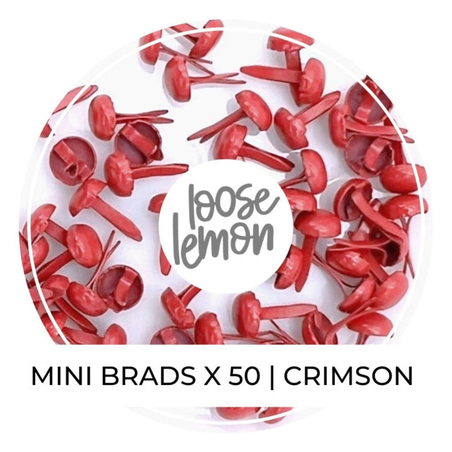 Mini Brads X 50 | Crimson