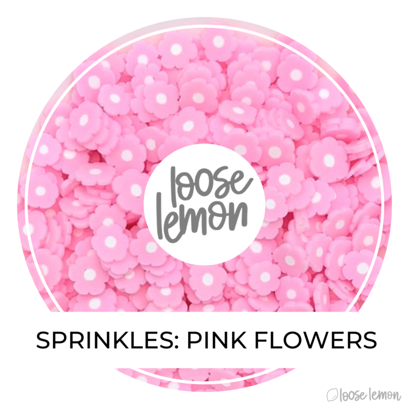Clay Sprinkles | Pink Flowers