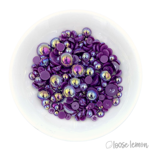 Mirror Pearls | Grape (Mixed Sizes)