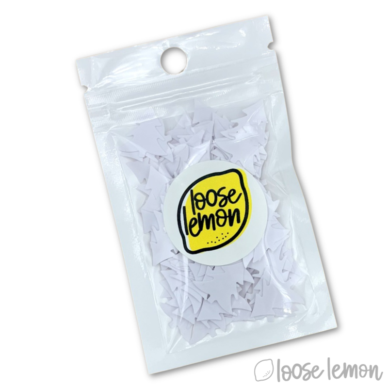 Sequins | Large Pine (White)