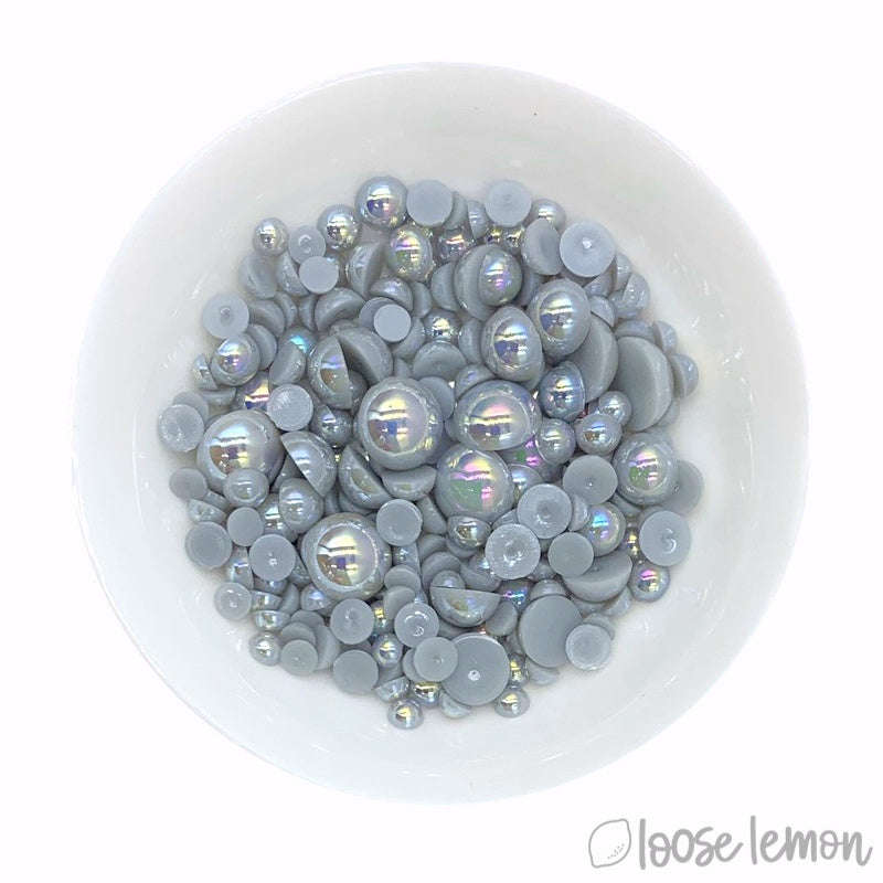 Mirror Pearls | Smoke (Mixed Sizes)