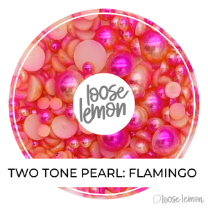 Two Tone Pearls | Flamingo (Mixed Sizes)