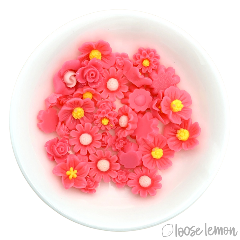 Single Colour Resin Flowers | Fucshia