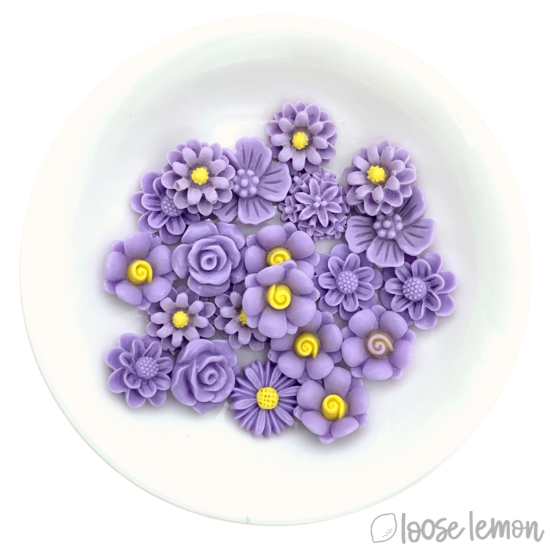 Single Colour Resin Flowers | Lavender