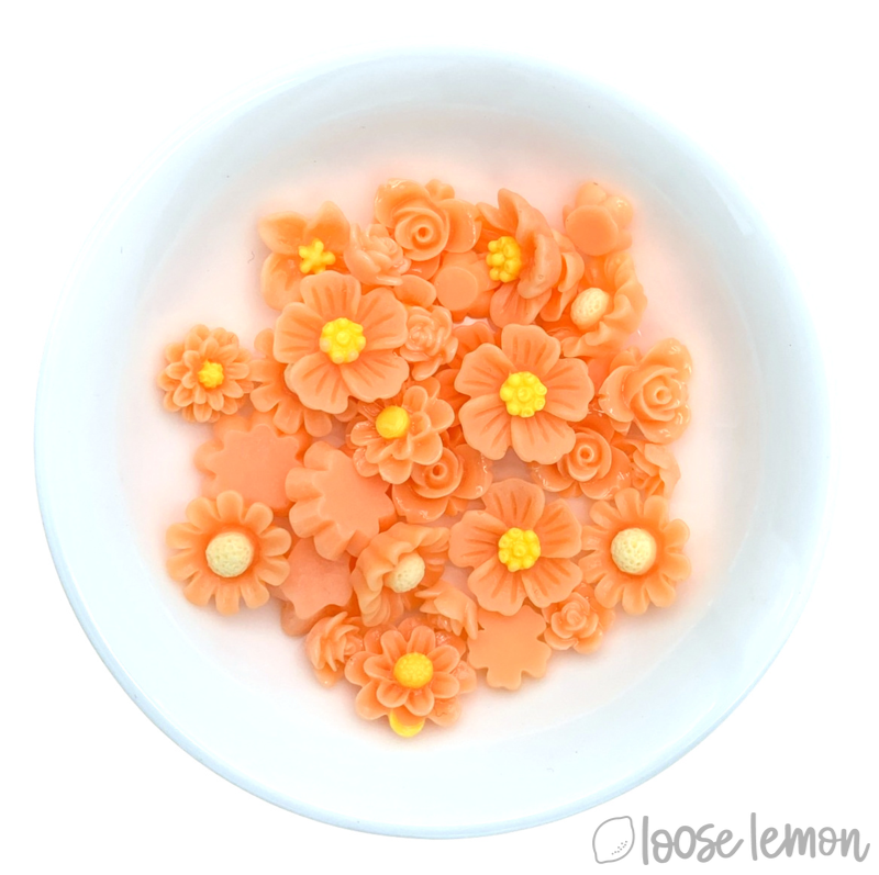 Single Colour Resin Flowers | Peach