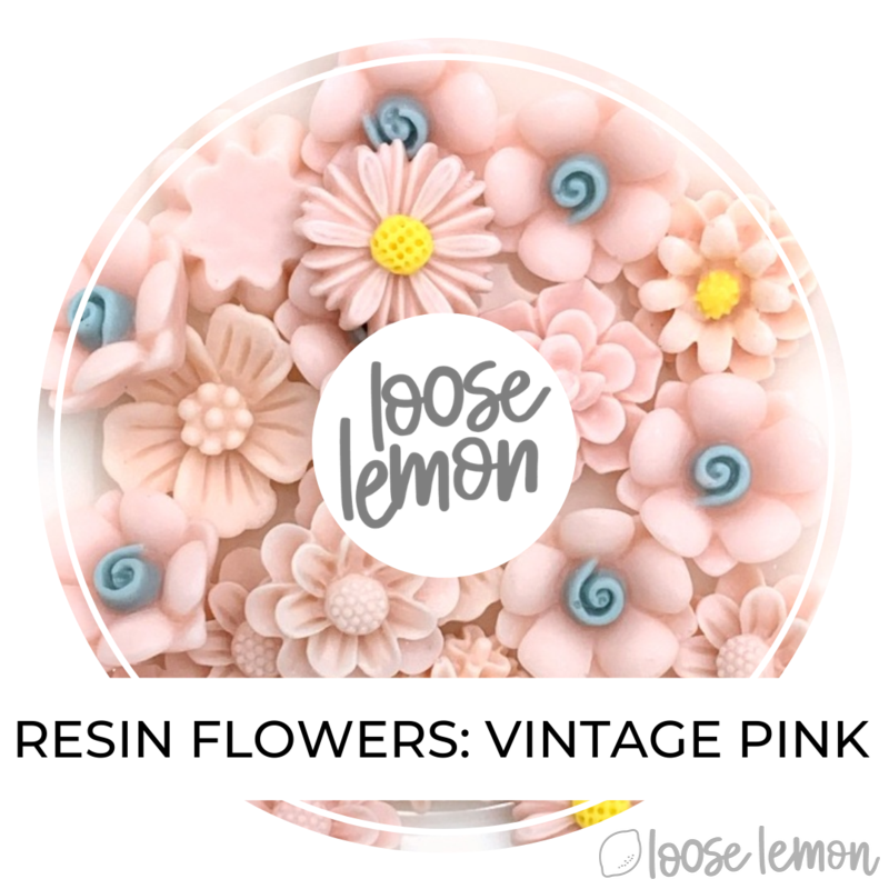 Single Colour Resin Flowers | Vintage Pink