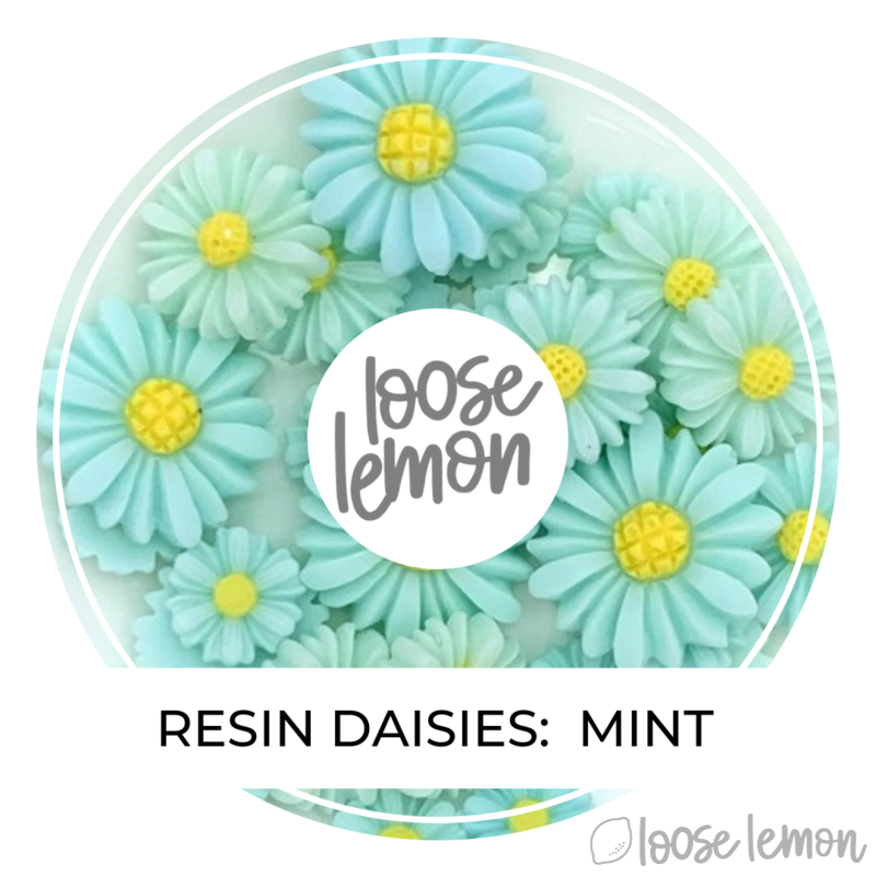 Resin Daisies | Mint (Mixed Sizes)