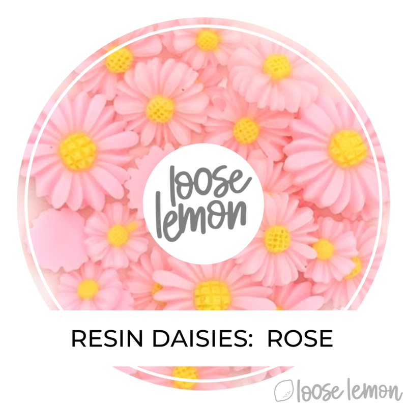 Resin Daisies | Rose (Mixed Sizes)
