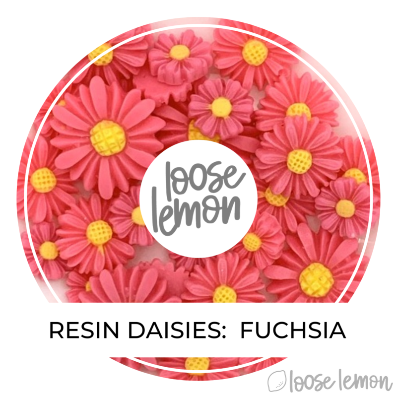 Resin Daisies | Fuchsia (Mixed Sizes)