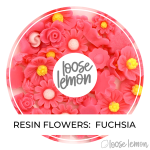 Single Colour Resin Flowers | Fucshia