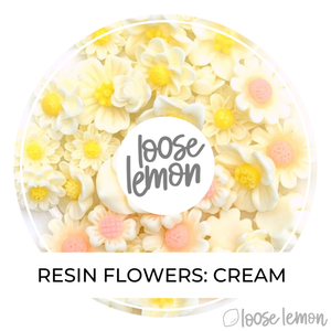 Single Colour Resin Flowers | Cream