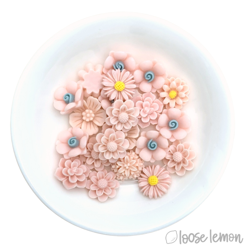 Single Colour Resin Flowers | Vintage Pink