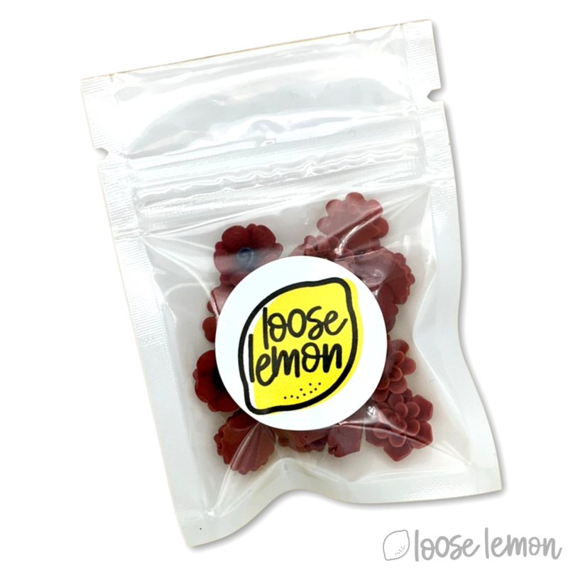 Single Colour Resin Flowers | Claret