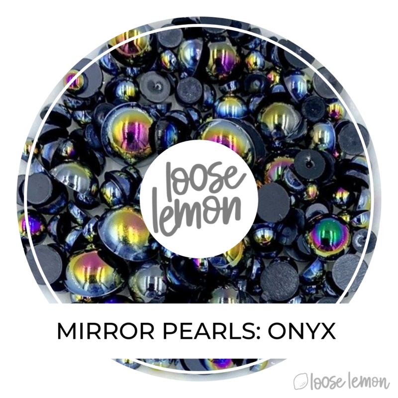 Mirror Pearls | Onyx (Mixed Sizes)