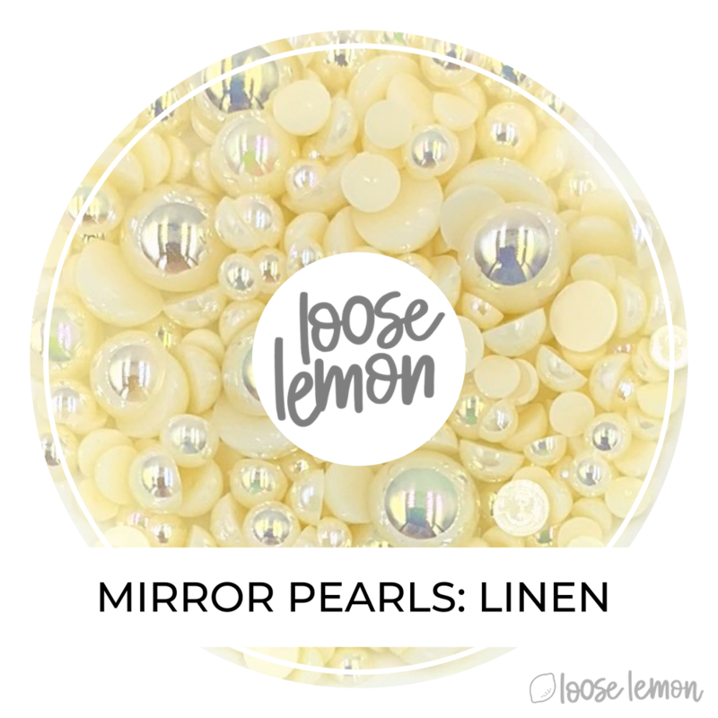 Mirror Pearls | Linen (Mixed Sizes)
