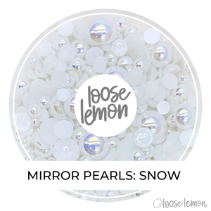 Mirror Pearls | Snow (Mixed Sizes)