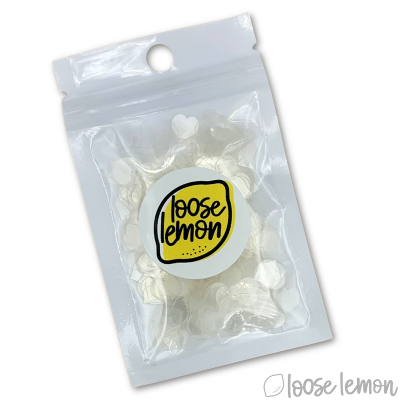 Sequins | Hearts (Completely Clear)