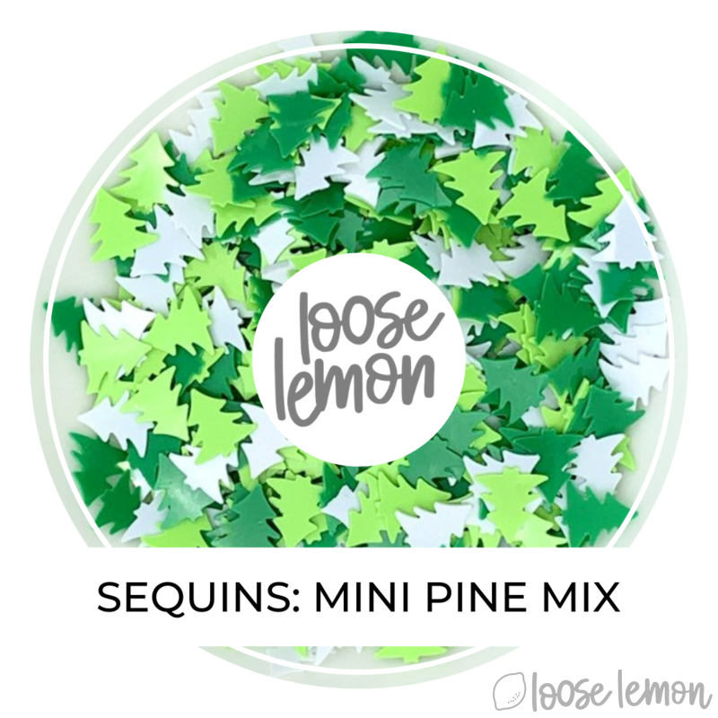 Sequins | Mini Pine (Mix - Green & White)