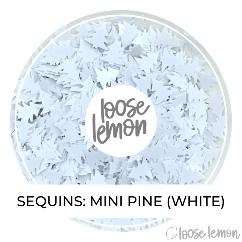 Sequins | Mini Pine (Bright White)